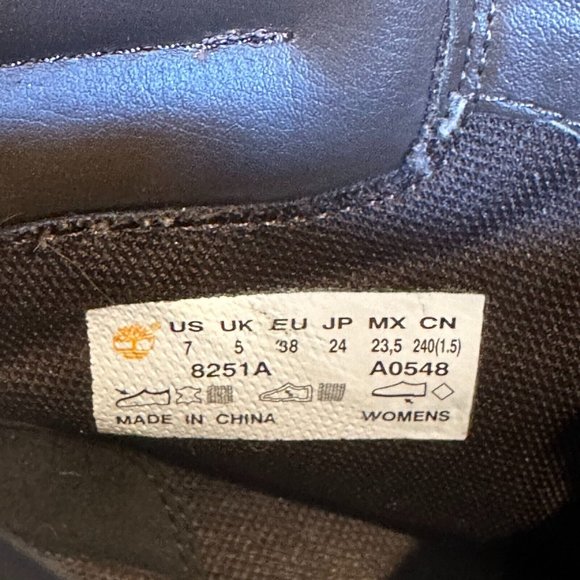 Womens Timberland Amston Wheat Nubuck‎ Leather Wedge Heeled Ankle Boots Size 7 M - Picture 6 of 6